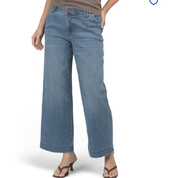 NEW DEMOCRACY Ab Tech High Rise Wide Leg women Jeans With Front Darts 725 3m7 - Picture 2 of 4